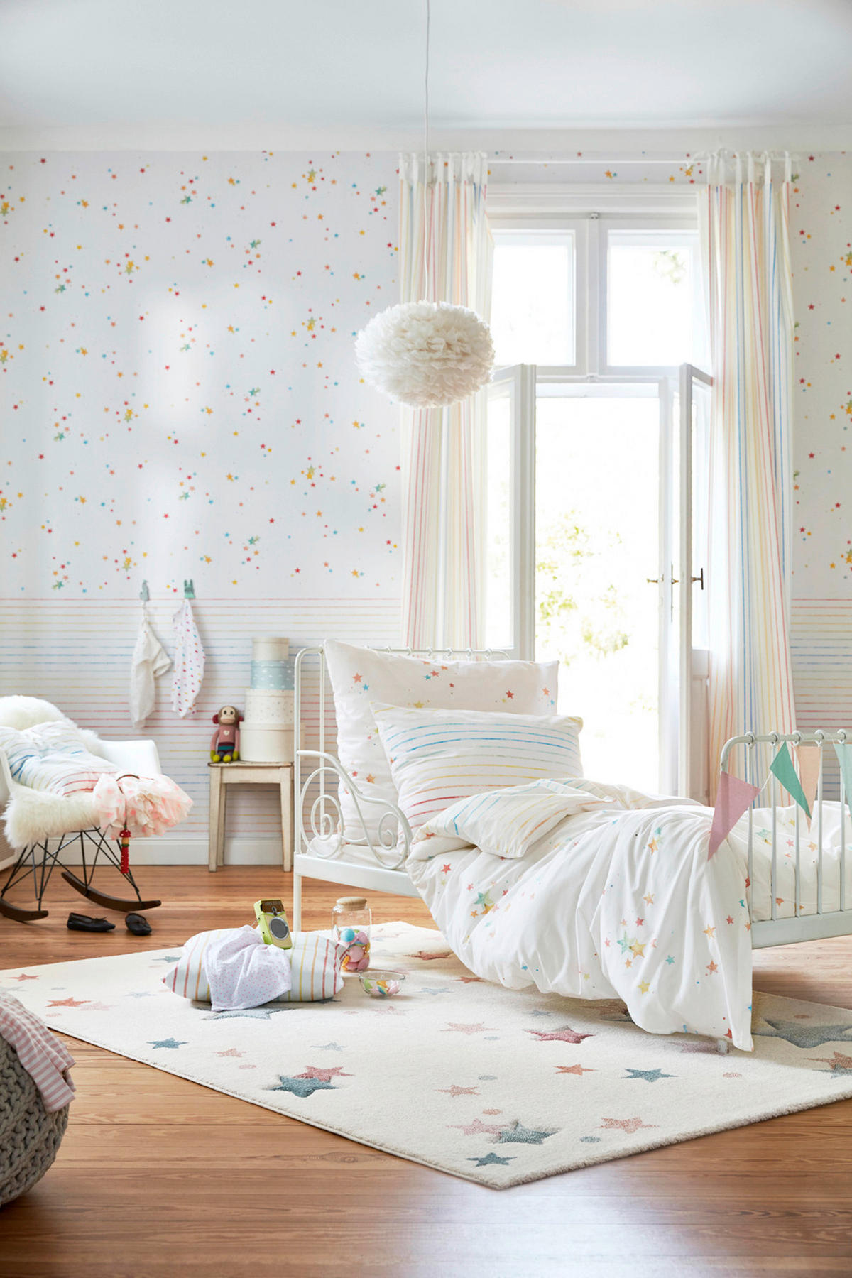 DETSKÝ KOBEREC, 120/170 cm, biela, svetlomodrá, svetloružová - svetlomodrá/biela, Trend, textil (120/170cm) - Esprit