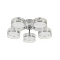 LED MENNYEZETI LÁMPA - krómszínű, Design, műanyag/Üveg (62/17,5cm) - Ambiente