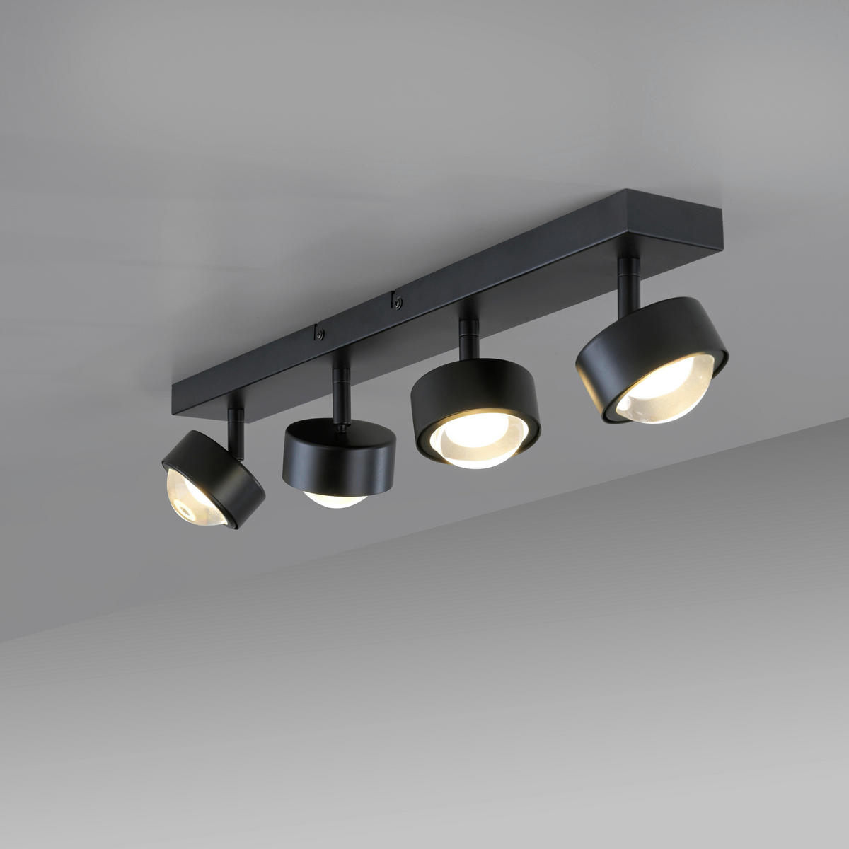 LED-DECKENLEUCHTE SW KULU 60/12,5/12,5 cm   - Schwarz, Design, Kunststoff/Metall (60/12,5/12,5cm) - Schöner Wohnen