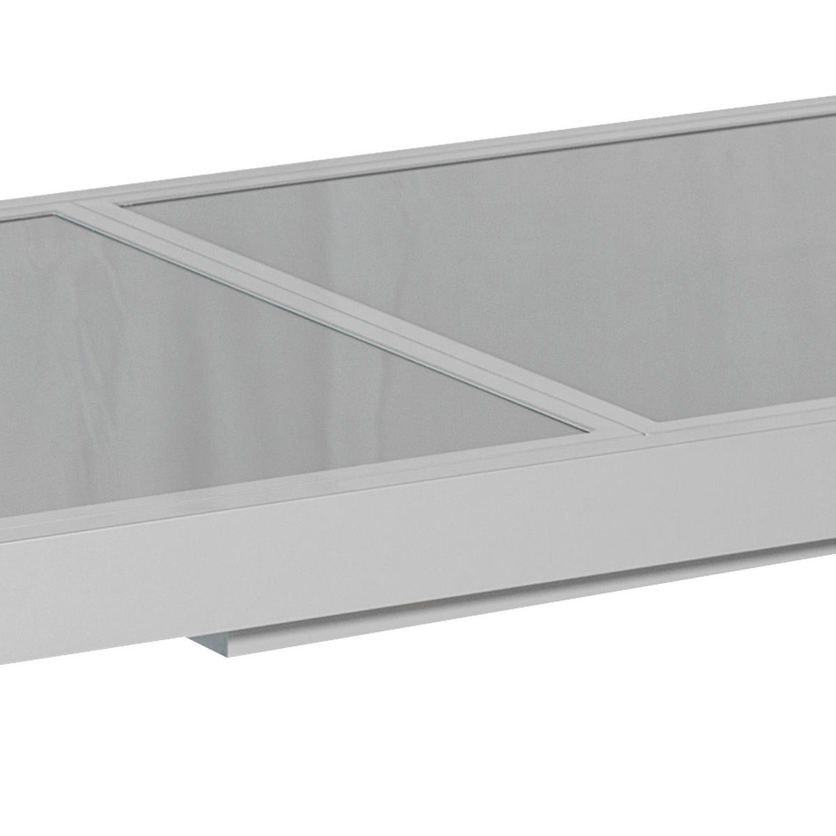 GARTENTISCH 120/90/75 cm Metall, Glas rechteckig  - Silberfarben, KONVENTIONELL, Glas/Metall (120/90/75cm) - Gardenson