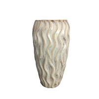 Vază  - bej, Design, ceramică (14/14/25cm)