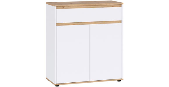 SCHUHSCHRANK 83,4/93/38 cm  - Schwarz/Weiß, MODERN, Holzwerkstoff (83,4/93/38cm) - Carryhome
