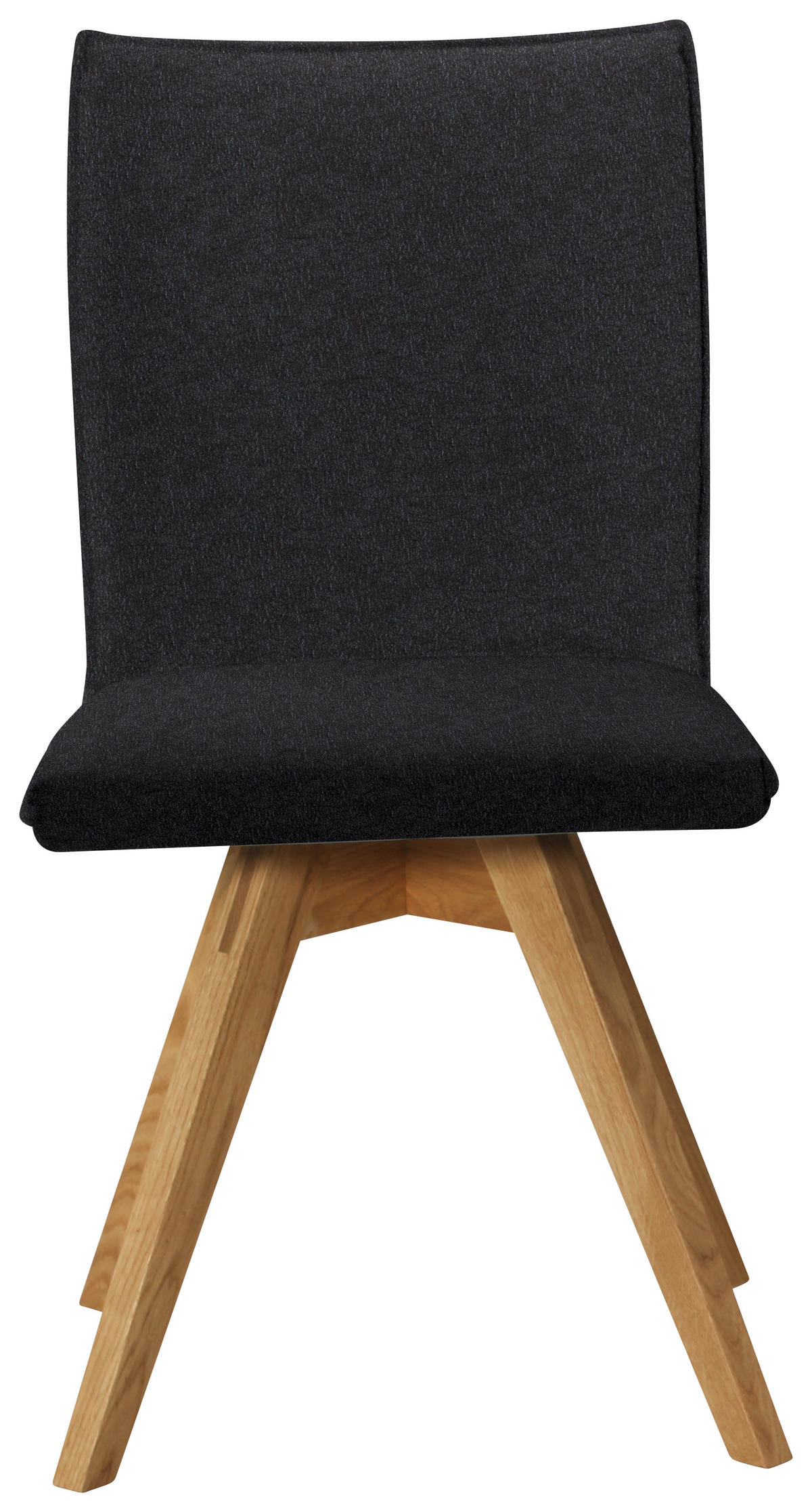 STUHL  in Lederlook, Mikrofaser  - Eichefarben/Schwarz, Konventionell, Holz/Textil (60/91/61cm) - Moderano