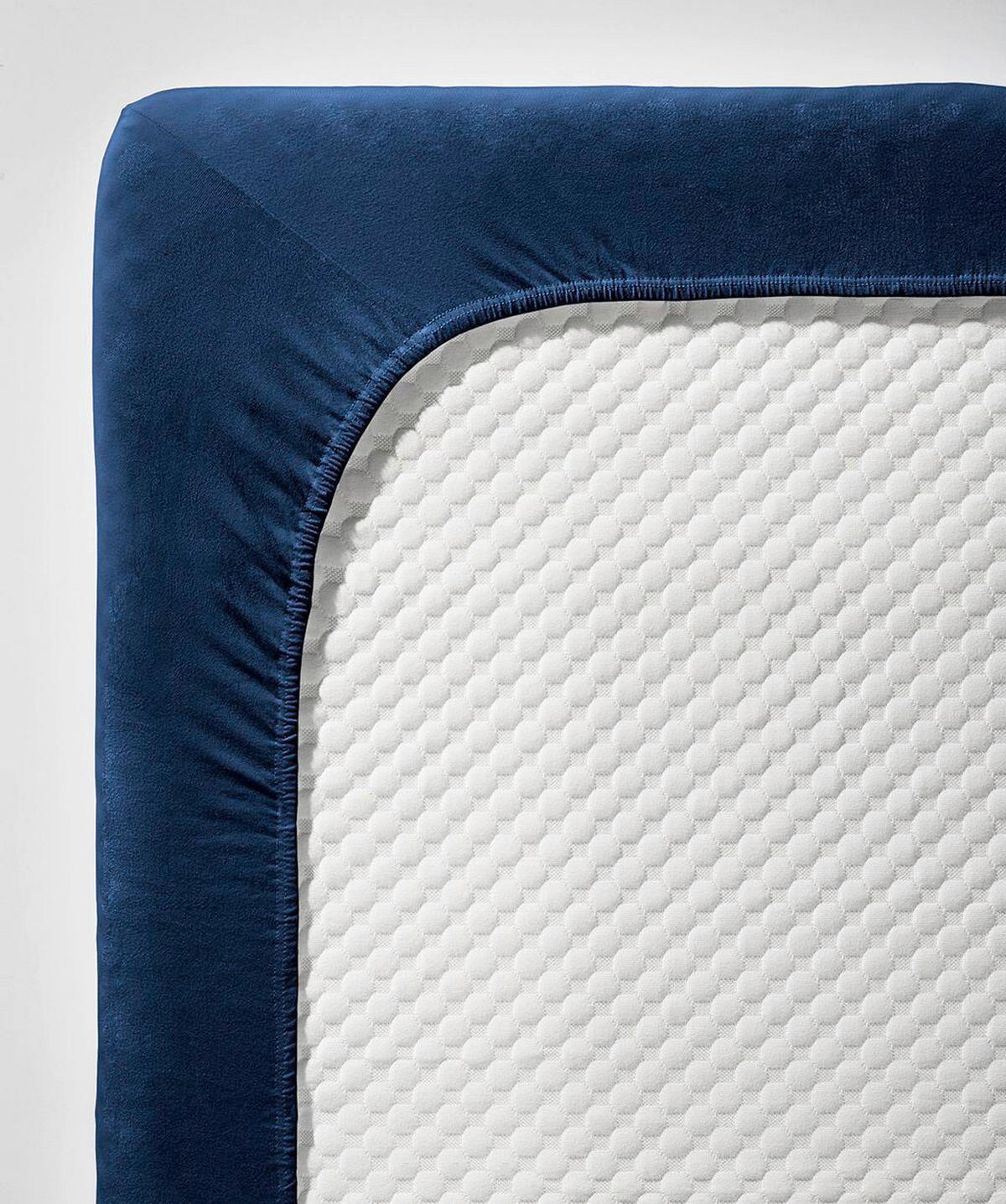 TOPPER-FIXLEINTUCH - Dunkelblau, Basics, Textil (140-160/200-210cm) - Fleuresse
