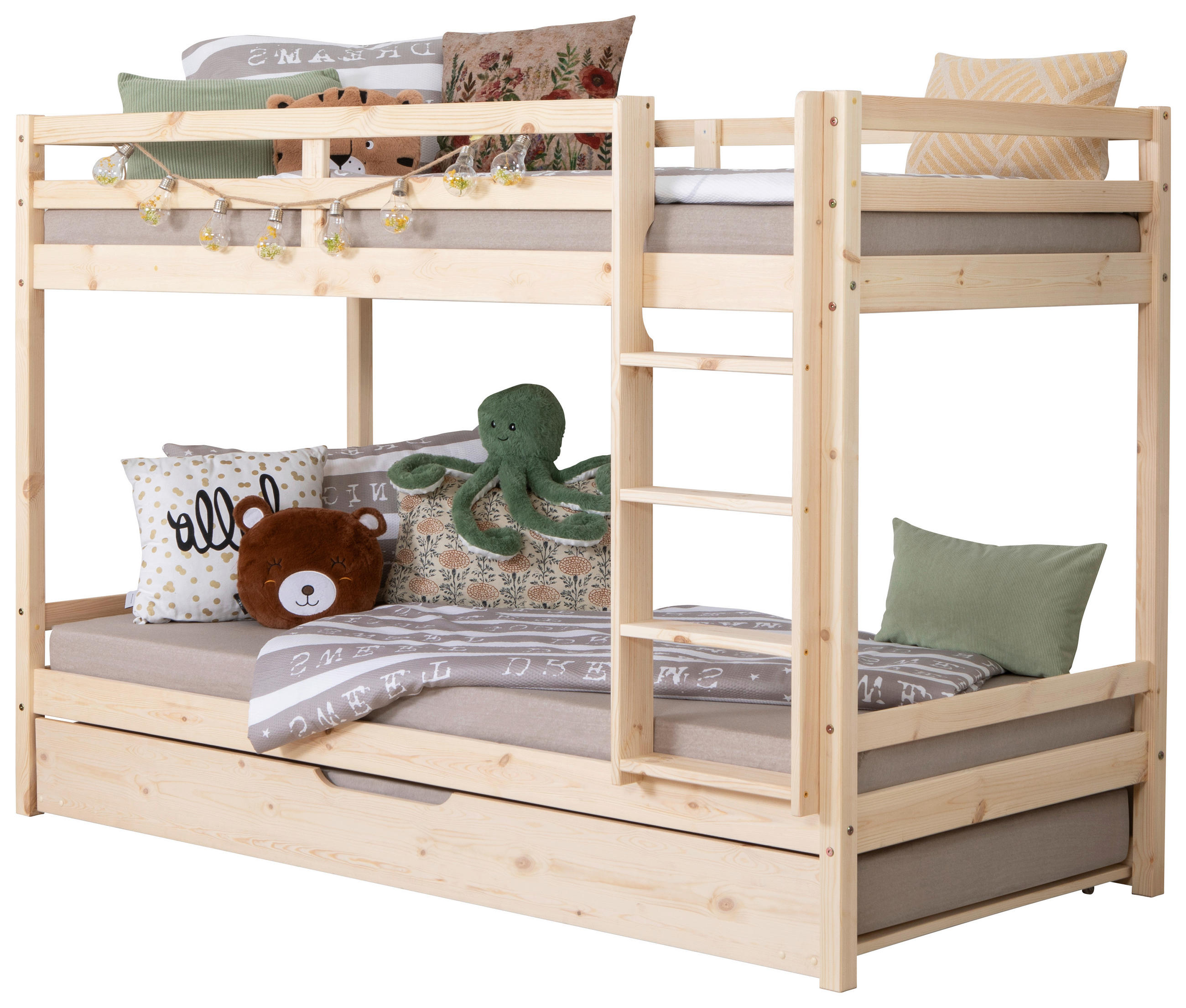 MID.YOU POSCHODOVÁ POSTEĽ, 90/200 cm prírodná farba