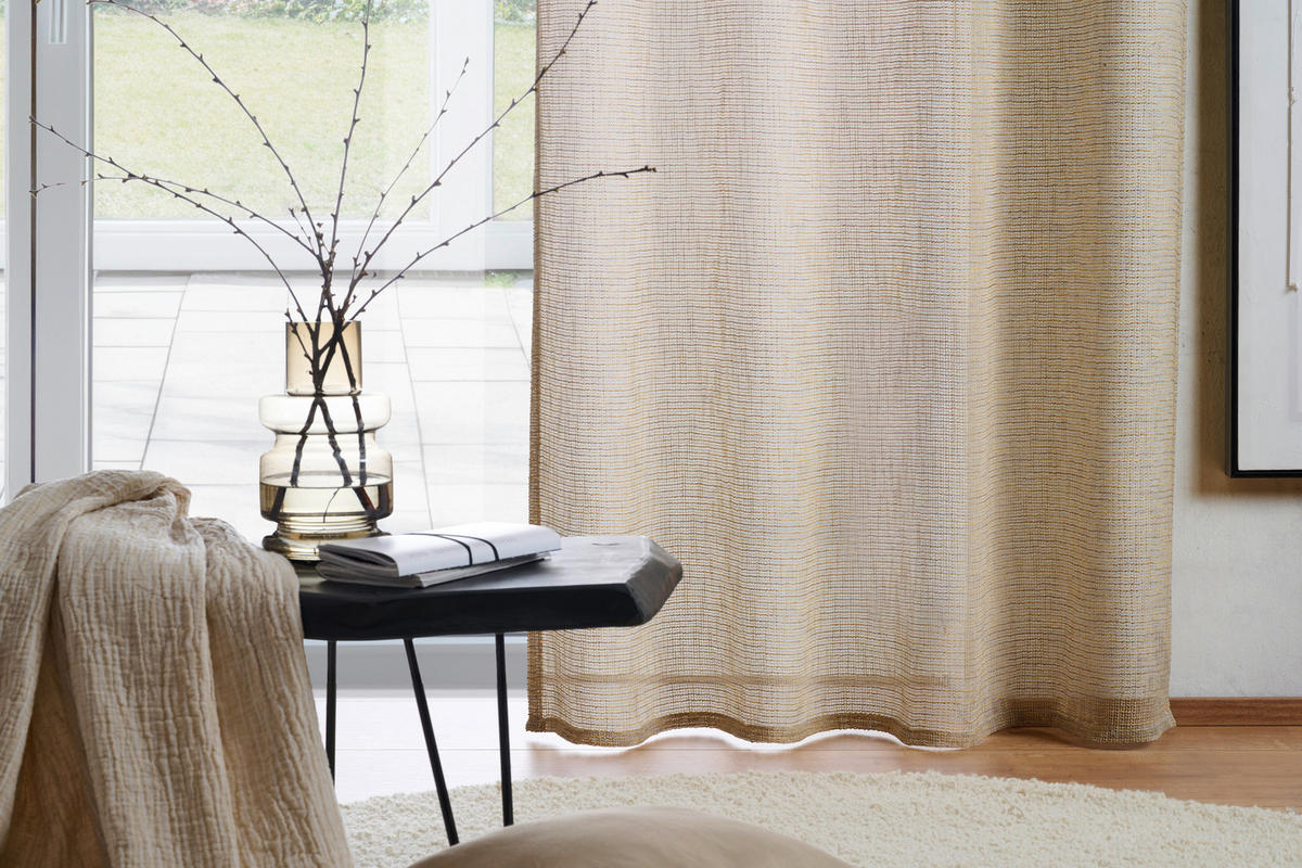 ÖSENSCHAL LENNY transparent 140/245 cm   - Gelb/Multicolor, Trend, Textil (140/245cm) - Esposa