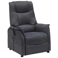 TELEVIZNÍ KŘESLO, dřevo, kov, textil, antracitová - černá/antracitová, Konvenční, kov/dřevo (77/109-85/87-158cm) - Cantus