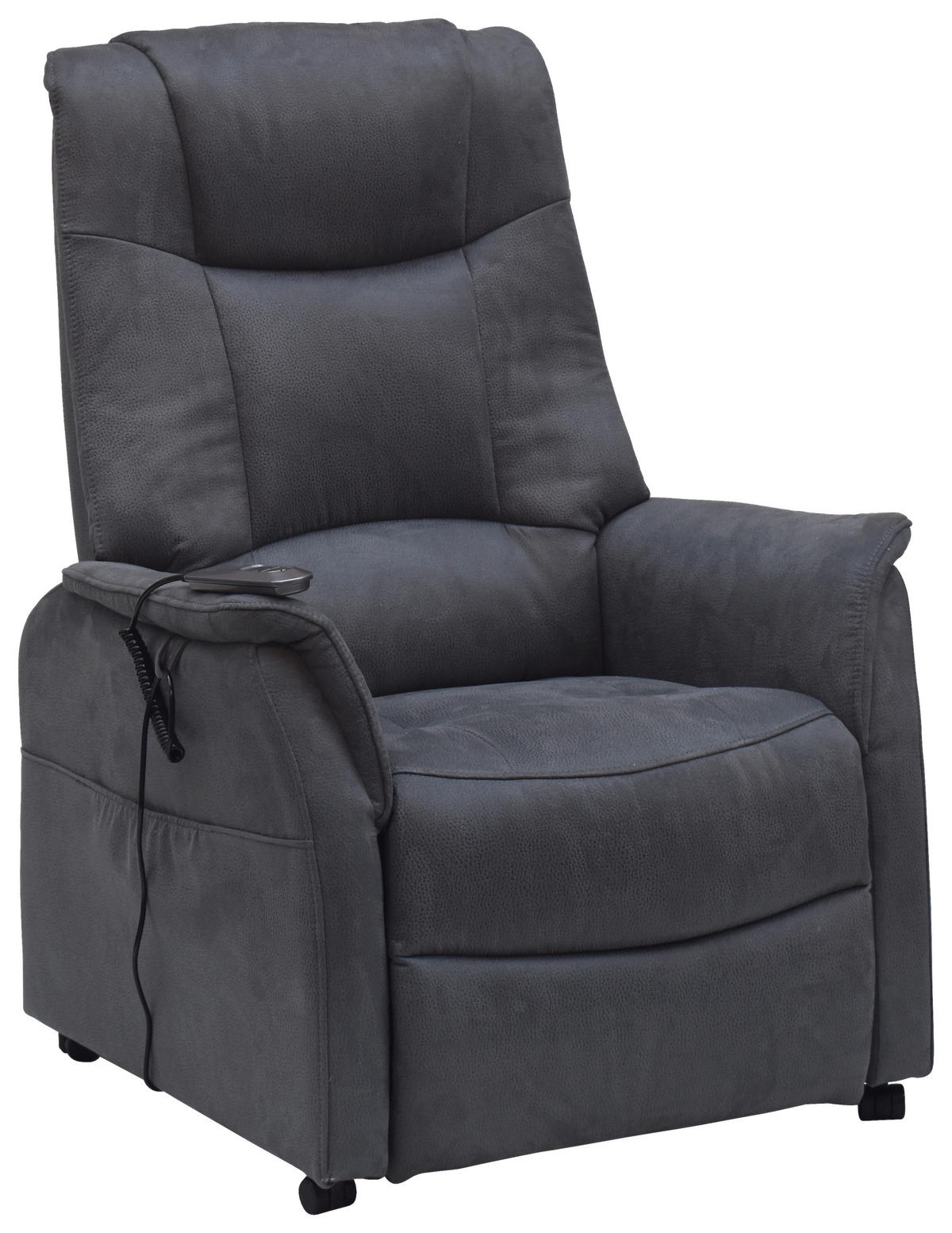 TELEVIZNÍ KŘESLO, dřevo, kov, textil, antracitová - černá/antracitová, Konvenční, kov/dřevo (77/109-85/87-158cm) - Cantus