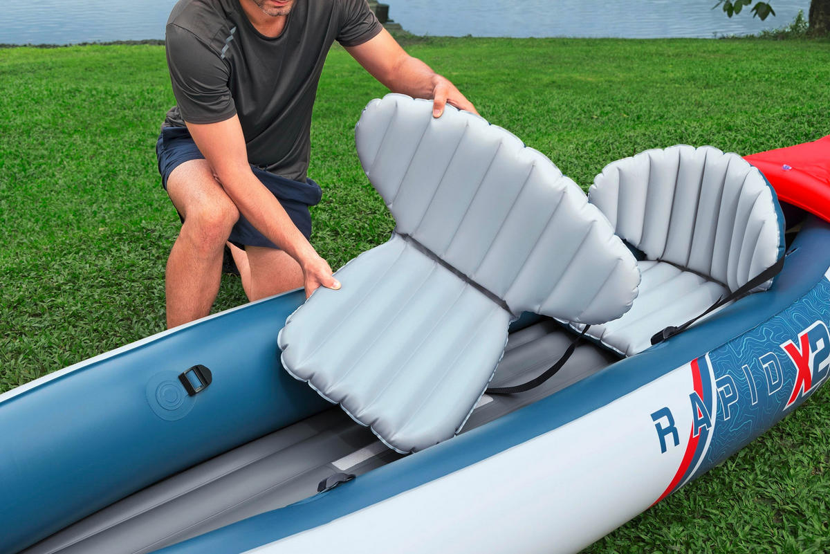KAJAK 65052 VENTURA KAYAK  - Rot/Grau, KONVENTIONELL, Kunststoff/Metall (132/100cm) - Bestway