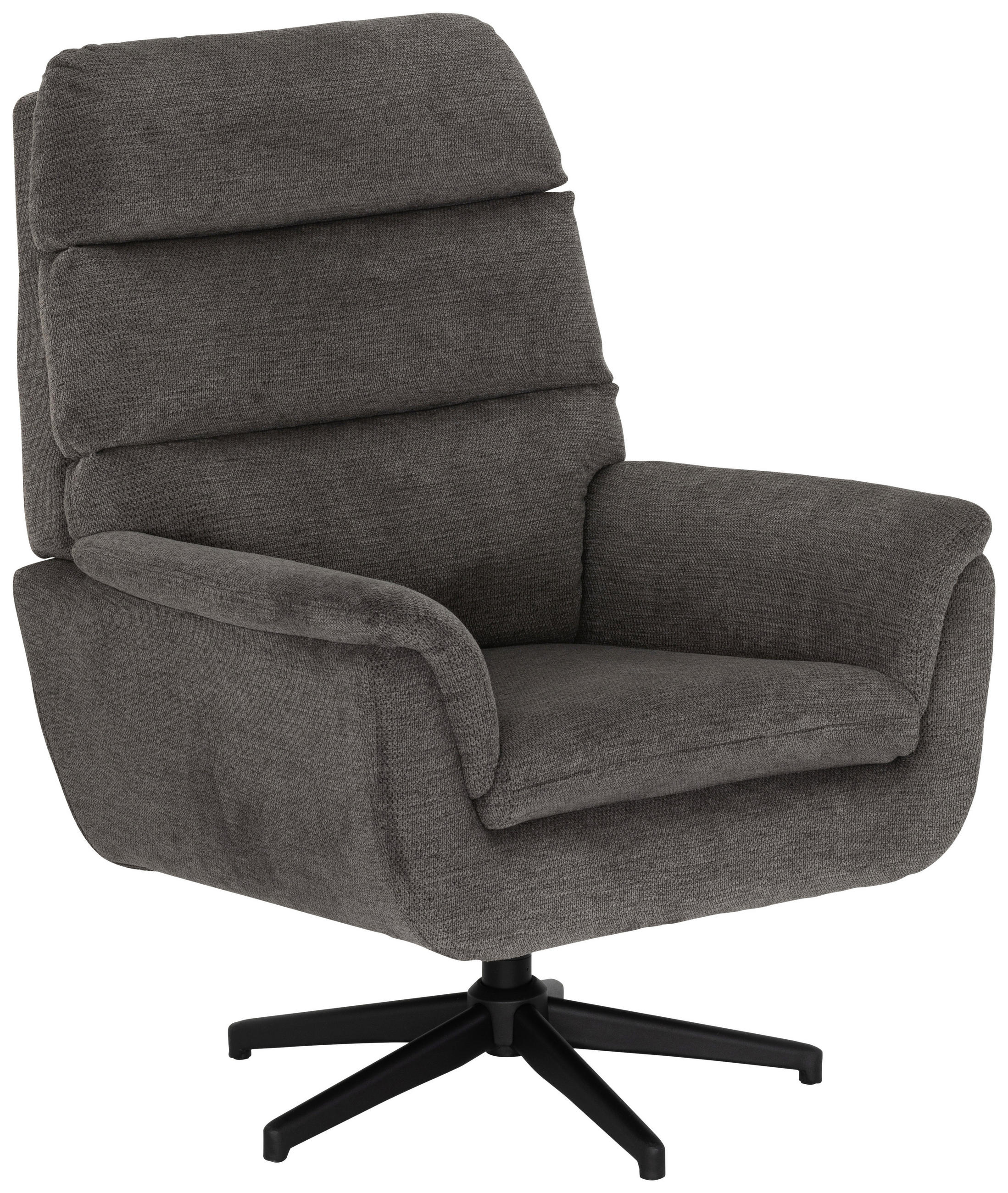 SESSEL in Webstoff Braun  - Schwarz/Braun, KONVENTIONELL, Textil/Metall (76/103/89cm) - Livetastic