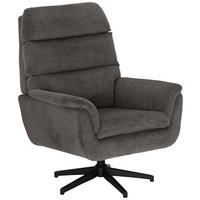 SESSEL in Webstoff Grau  - Schwarz/Grau, KONVENTIONELL, Textil/Metall (76/103/89cm) - Livetastic