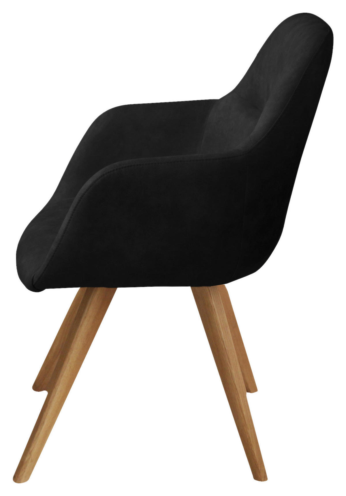 ARMLEHNSTUHL  in Flachgewebe  - Eichefarben/Anthrazit, Design, Holz/Textil (57/85,5/65cm) - Voleo