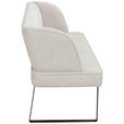 SITZBANK 205/91/66 cm Webstoff Schwarz, Hellgrau  - Hellgrau/Schwarz, Design, Textil/Metall (205/91/66cm) - Novel