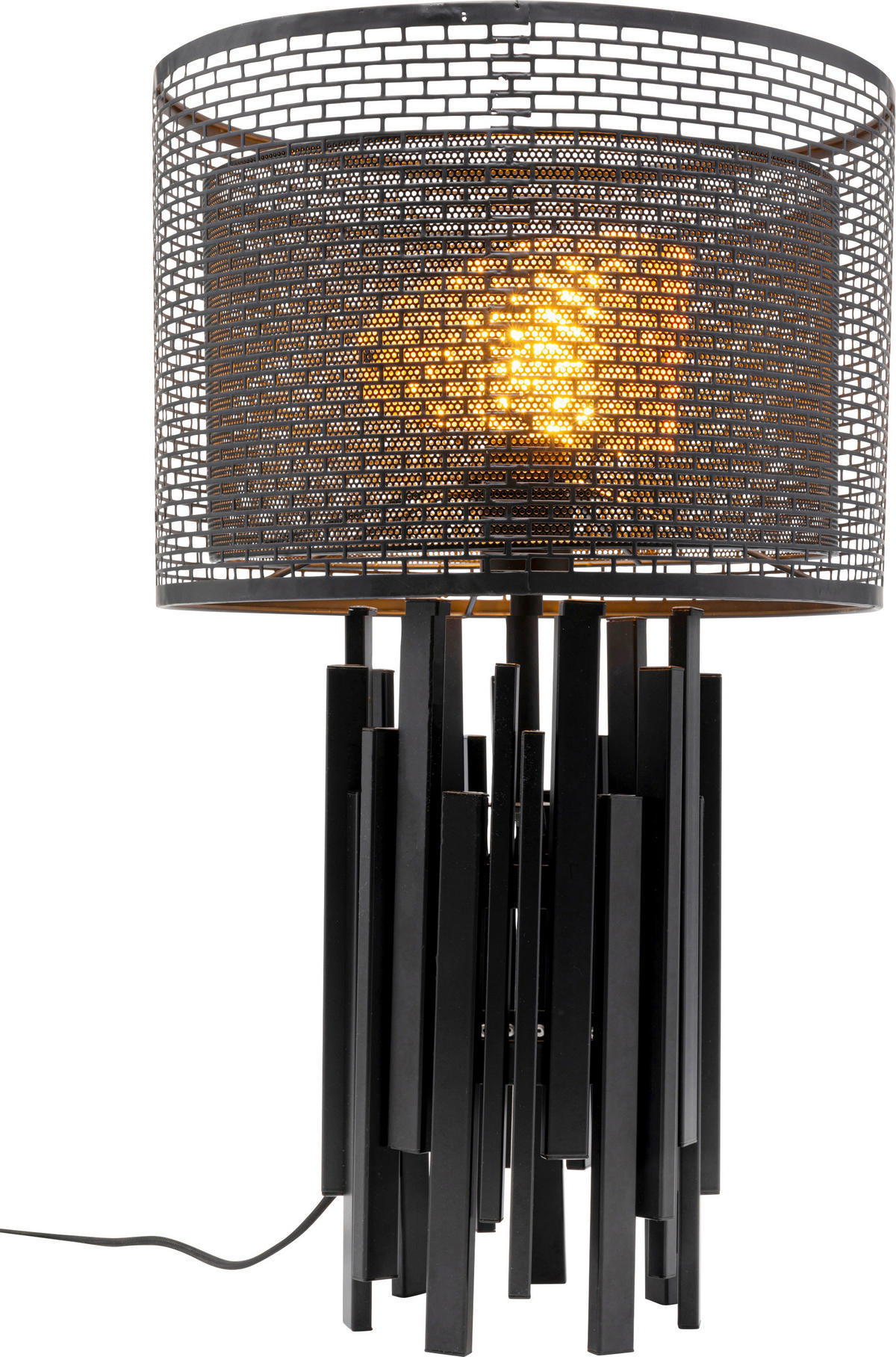 TISCHLEUCHTE 35/59/35 cm   - Schwarz, LIFESTYLE, Glas/Metall (35/59/35cm) - Kare-Design