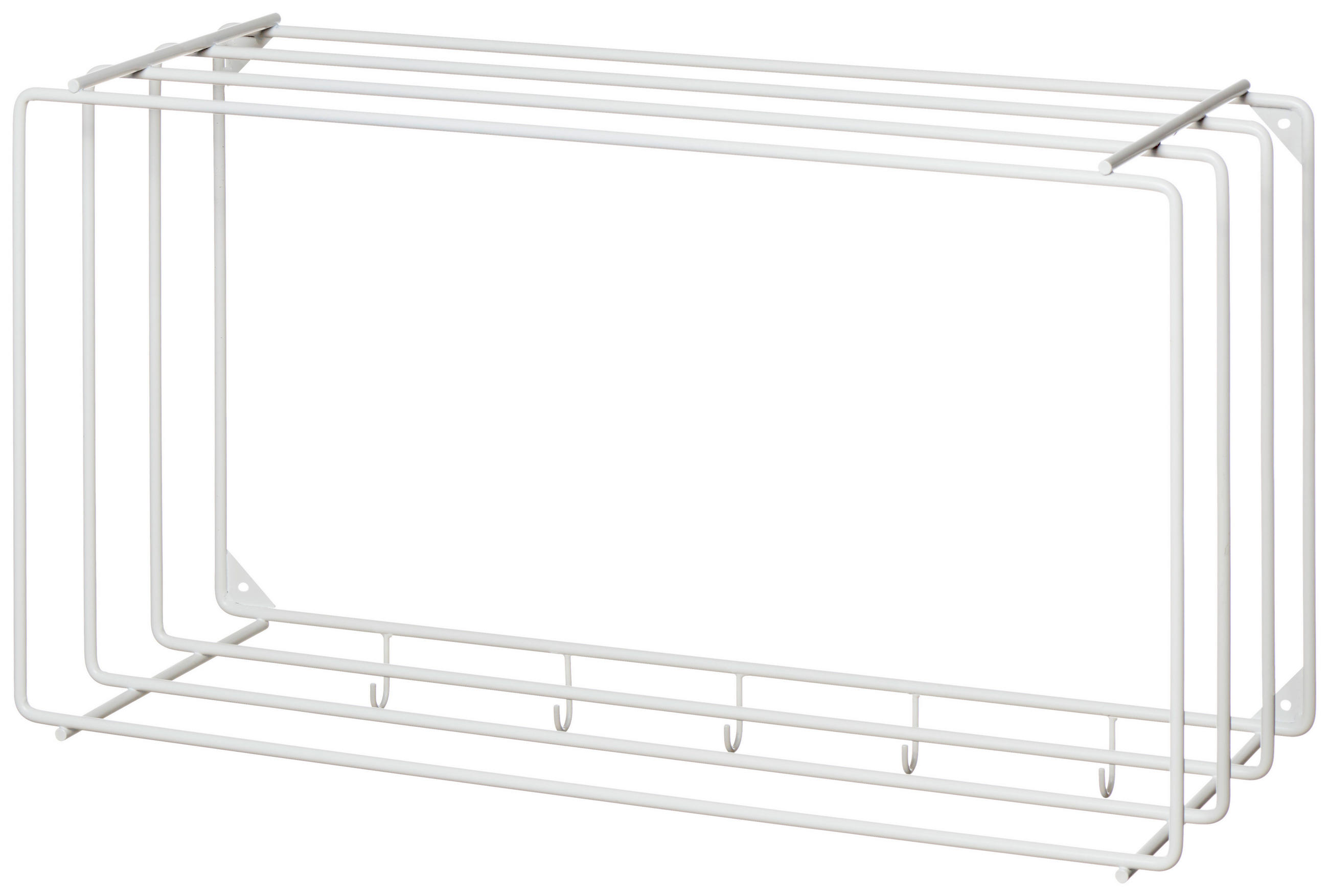 Livetastic Wandgarderobe Stabilo Garderobe Weiß 73x38x26 cm