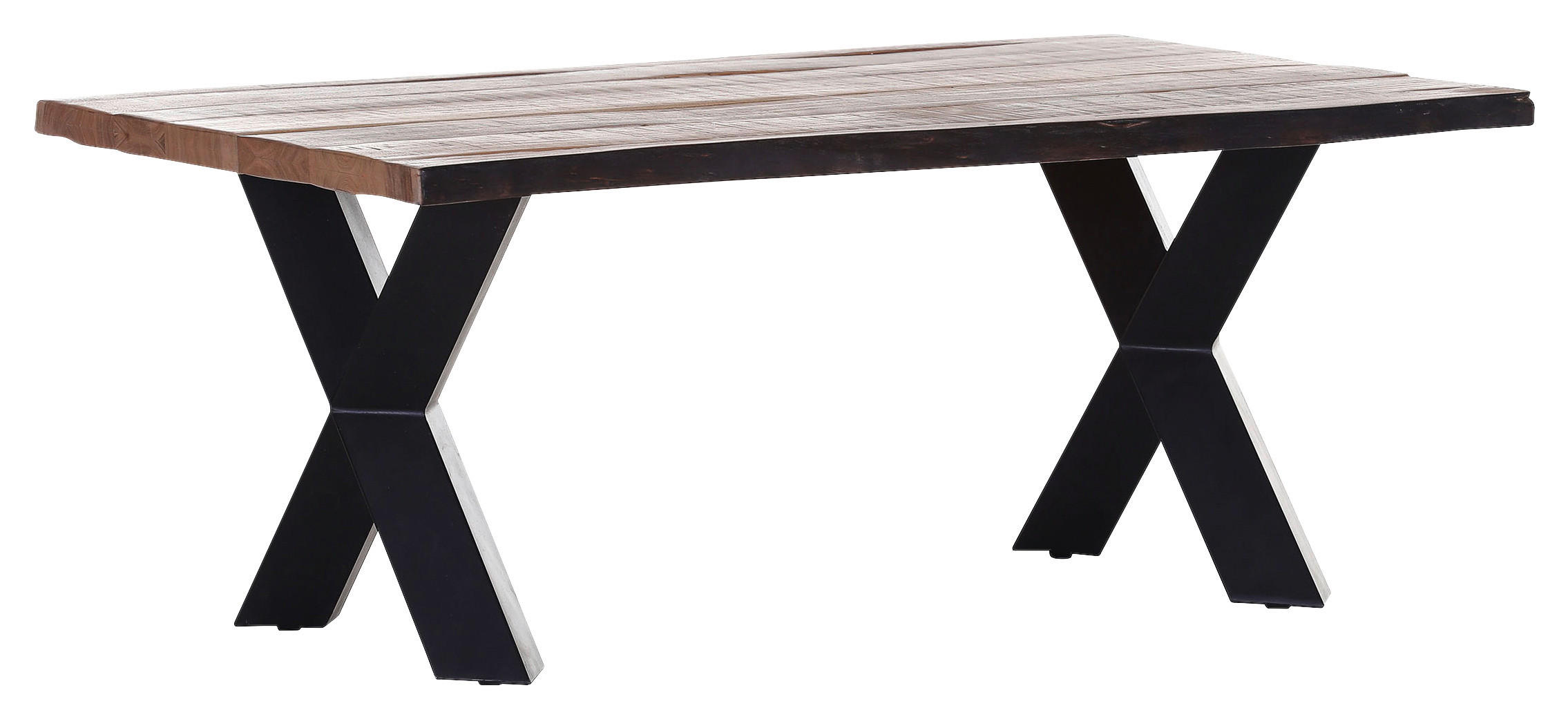 SOFFBORD i trä, metall 110/70/46 cm  - svart/naturfärgad, Klassisk, metall/trä (110/70/46cm) - MID.YOU