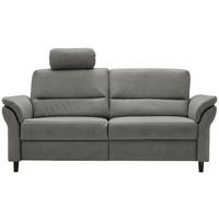 3-SITZER-SOFA in Lederlook Grau  - Schwarz/Grau, Modern, Holz/Textil (192/90/89cm) - Livetastic