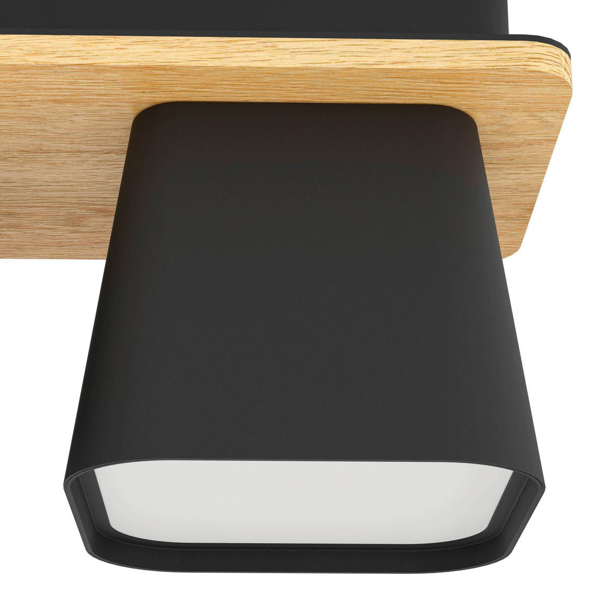 DECKENLEUCHTE    31/14/15 cm  - Schwarz/Braun, Design, Holz/Metall (31/14/15cm) - Eglo