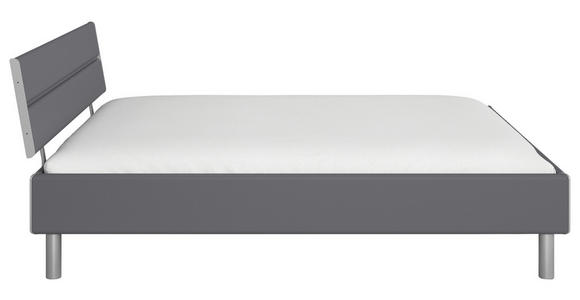 BETT 160/200 cm  in Grau  - Alufarben/Grau, Design, Holzwerkstoff/Metall (160/200cm) - Carryhome