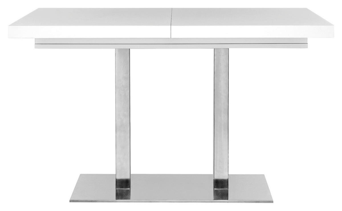 STOL ZA BLAGOVAONICU  bijela, boje oplemenjenog čelika  drvni materijal      - bijela/boje oplemenjenog čelika, Konvencionalno, drvni materijal/metal (120/80/74cm) - MID.YOU