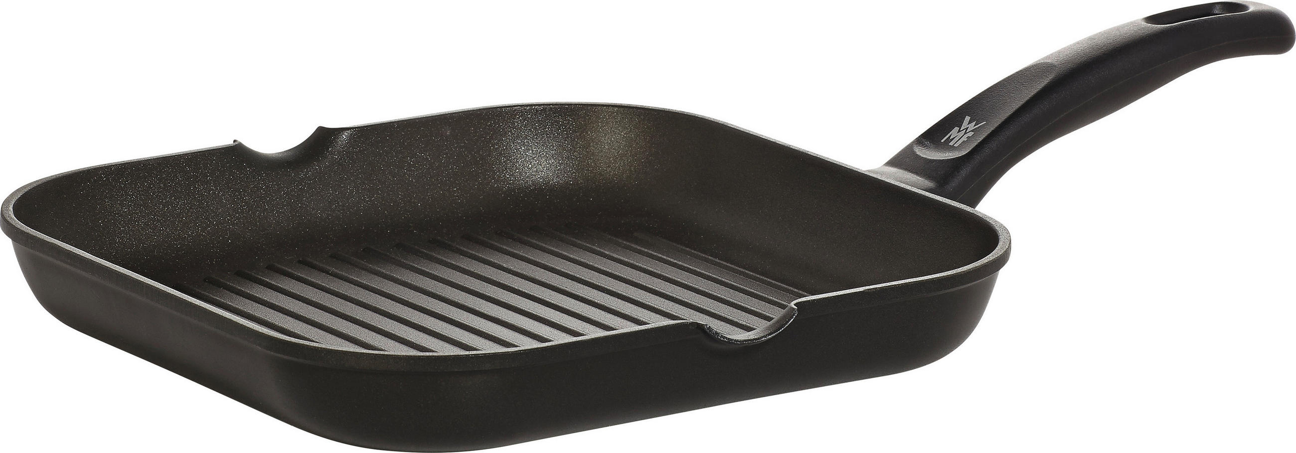 GRILLPFANNE 27/27 cm  - Schwarz, Basics, Metall (27/27cm) - WMF