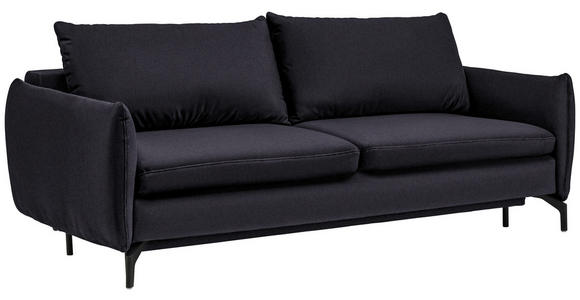 SCHLAFSOFA Schwarz  - Schwarz, Design, Textil/Metall (224/89/105cm) - Novel