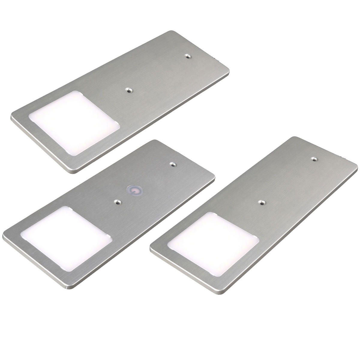 UNTERBAULEUCHTEN-SET - Alufarben, Basics, Metall (25/12,5/6cm) - HKT
