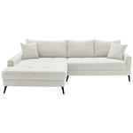 ECKSOFA  in Cord Naturfarben  173/280 cm  - Schwarz/Naturfarben, KONVENTIONELL, Textil/Metall (173/280cm) - Hom`in