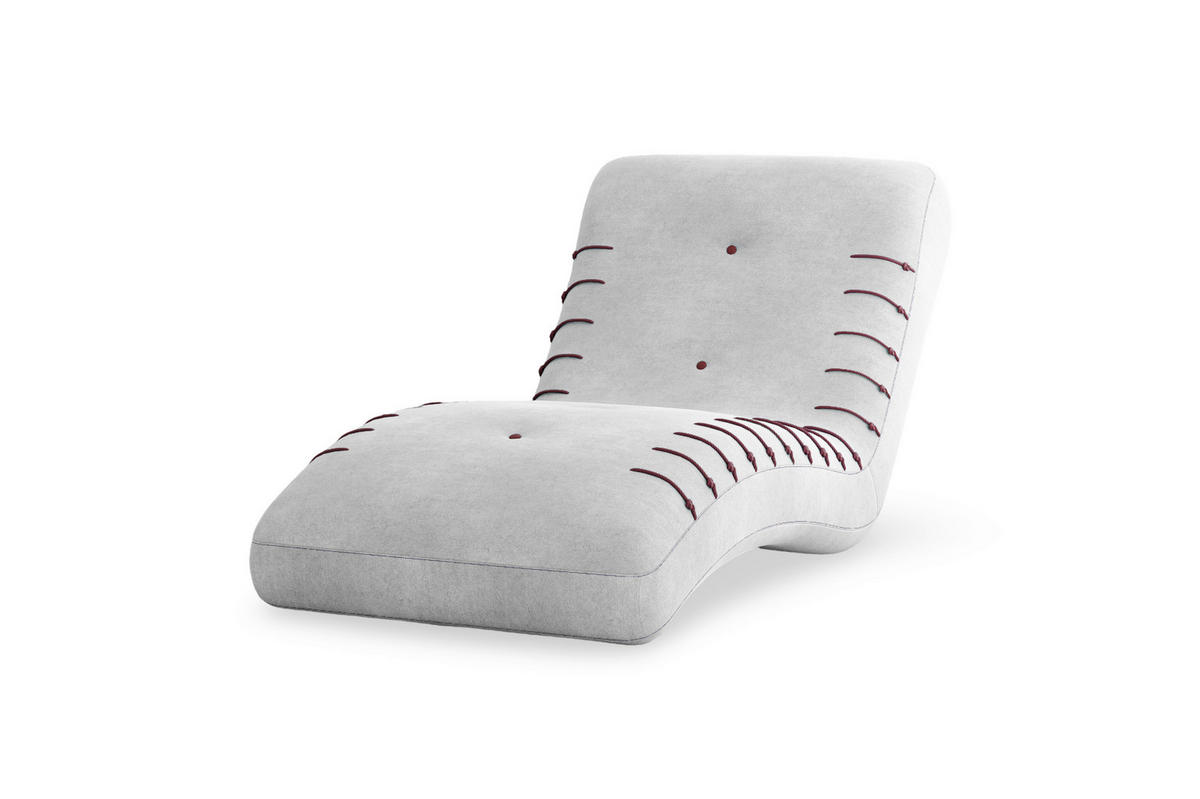 LIEGE STRIPE in Hellgrau  inkl. Relaxfunktion  - Hellgrau/Schwarz, Design, Kunststoff/Textil (83/80/172cm) - MID.YOU