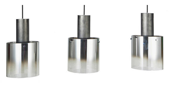 HÄNGELEUCHTE 90/20/120 cm  - Schwarz, Design, Glas/Metall (90/20/120cm) - Dieter Knoll