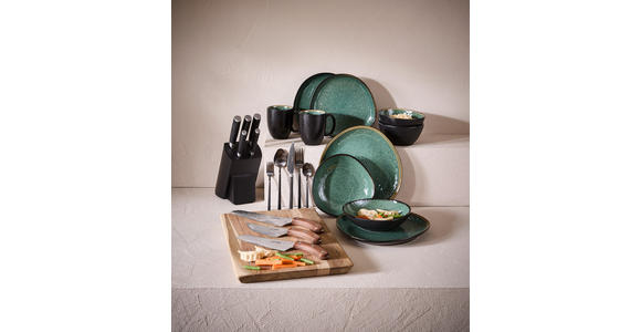 KOMBISERVICE SØREN GREEN 10-teilig  - Grün, Trend, Keramik - Novel