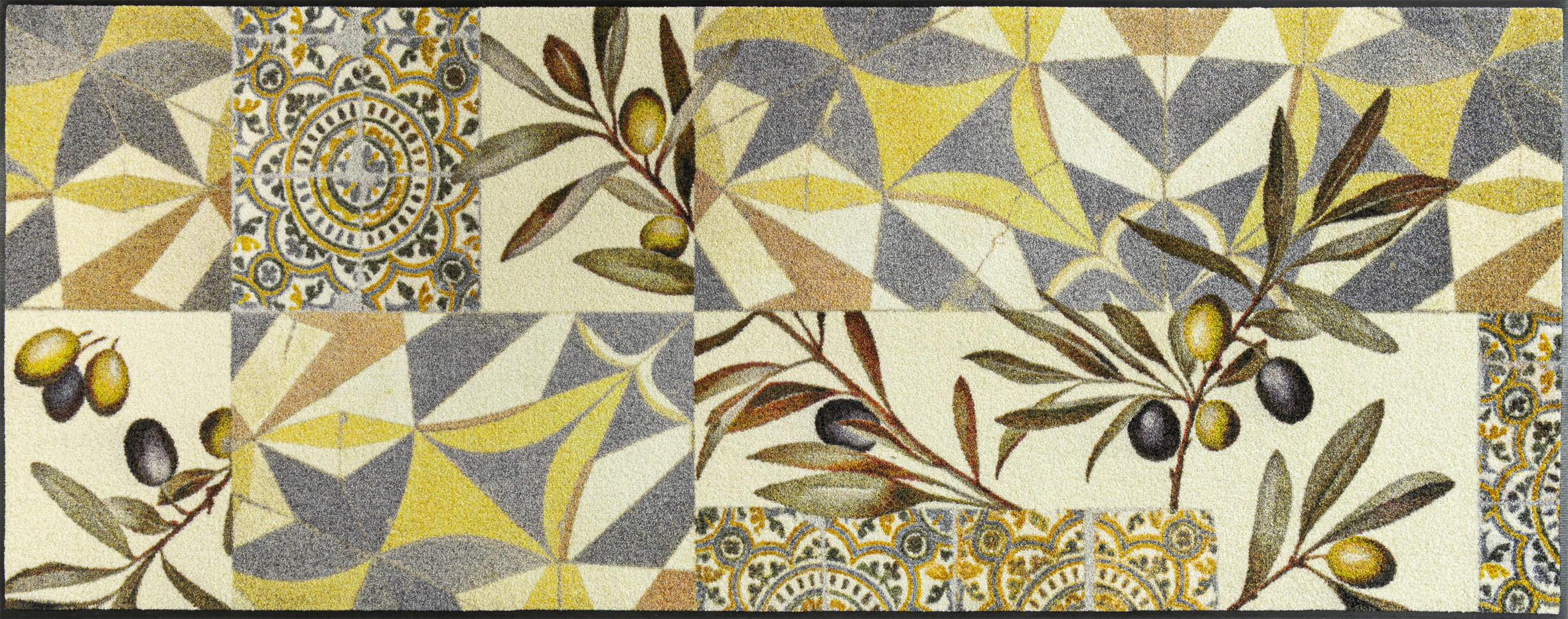 LÄUFER 75/190 cm Citrus Ceramics Beige  - Beige, Trend, Kunststoff/Textil (75/190cm) - wash+dry