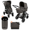 KINDERWAGENSET  Salsa 5 Air Herbst Set  Almond  - Anthrazit/Schwarz, Basics, Textil/Metall (63/118/95,5cm) - ABC Design