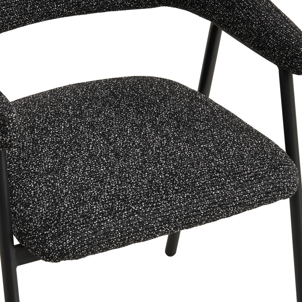 ARMLEHNSTUHL  in Eisen Webstoff  - Dunkelgrau/Schwarz, MODERN, Textil/Metall (61/79/59cm) - MID.YOU