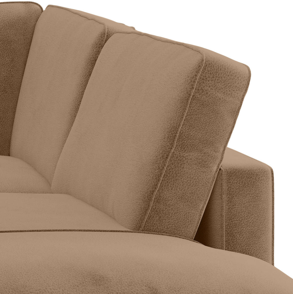 ECKSOFA in Flachgewebe Braun  - Dunkelgelb/Schwarz, Design, Textil/Metall (250/202cm) - Livetastic