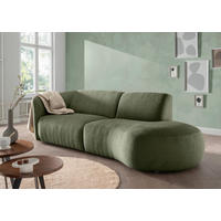 ECKSOFA Jesi Grün Mikrofaser  - Schwarz/Grün, MODERN, Kunststoff/Textil (238/107cm) - Livetastic