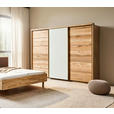 SCHWEBETÜRENSCHRANK 285/216/70 cm 3-türig Champagner, Wildeiche  - Wildeiche/Champagner, Design, Glas/Holz (285/216/70cm) - Linea Natura