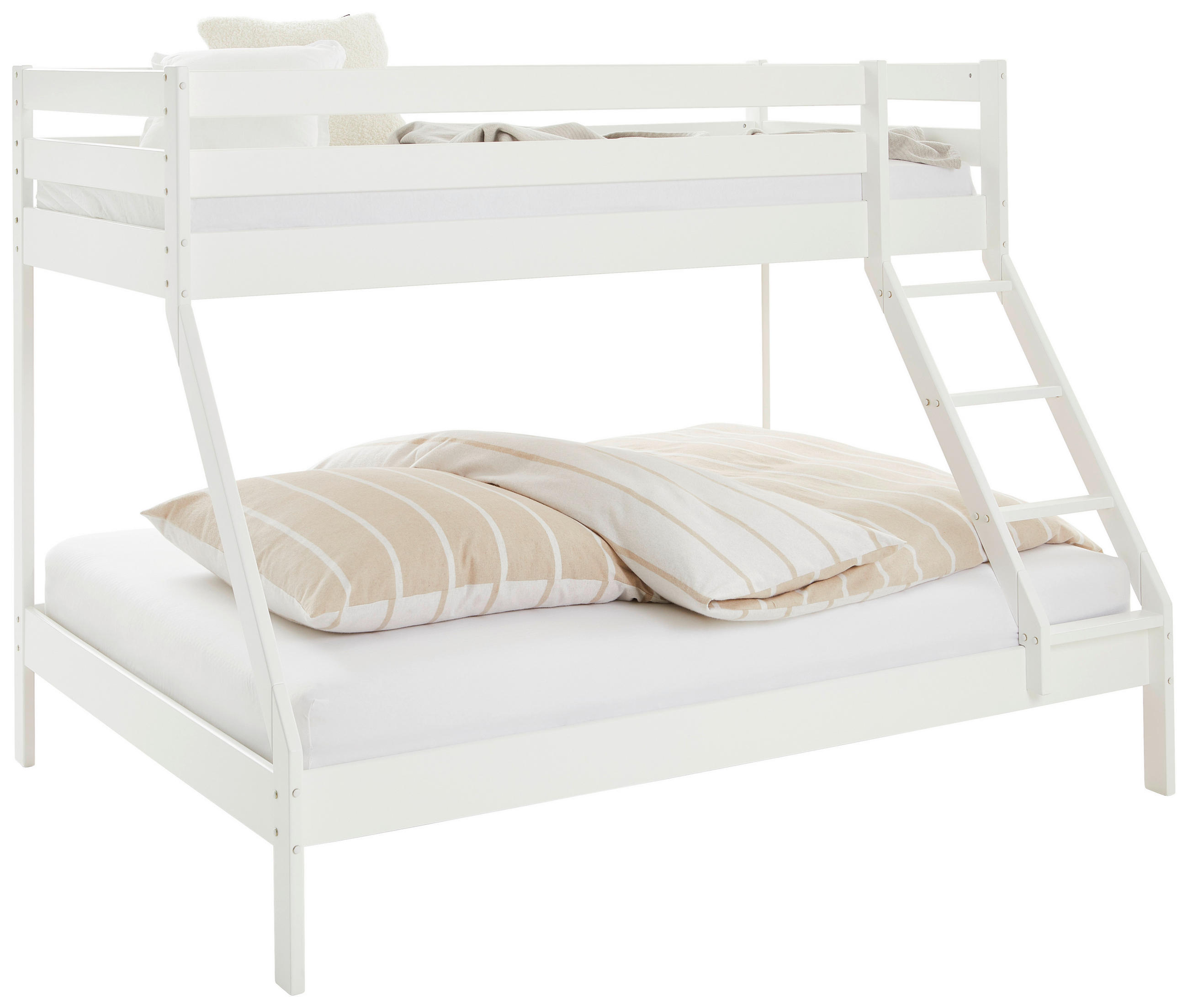 ETAGENBETT - Naturfarben/Weiß, KONVENTIONELL, Holz (140/200cm) - Linea Natura
