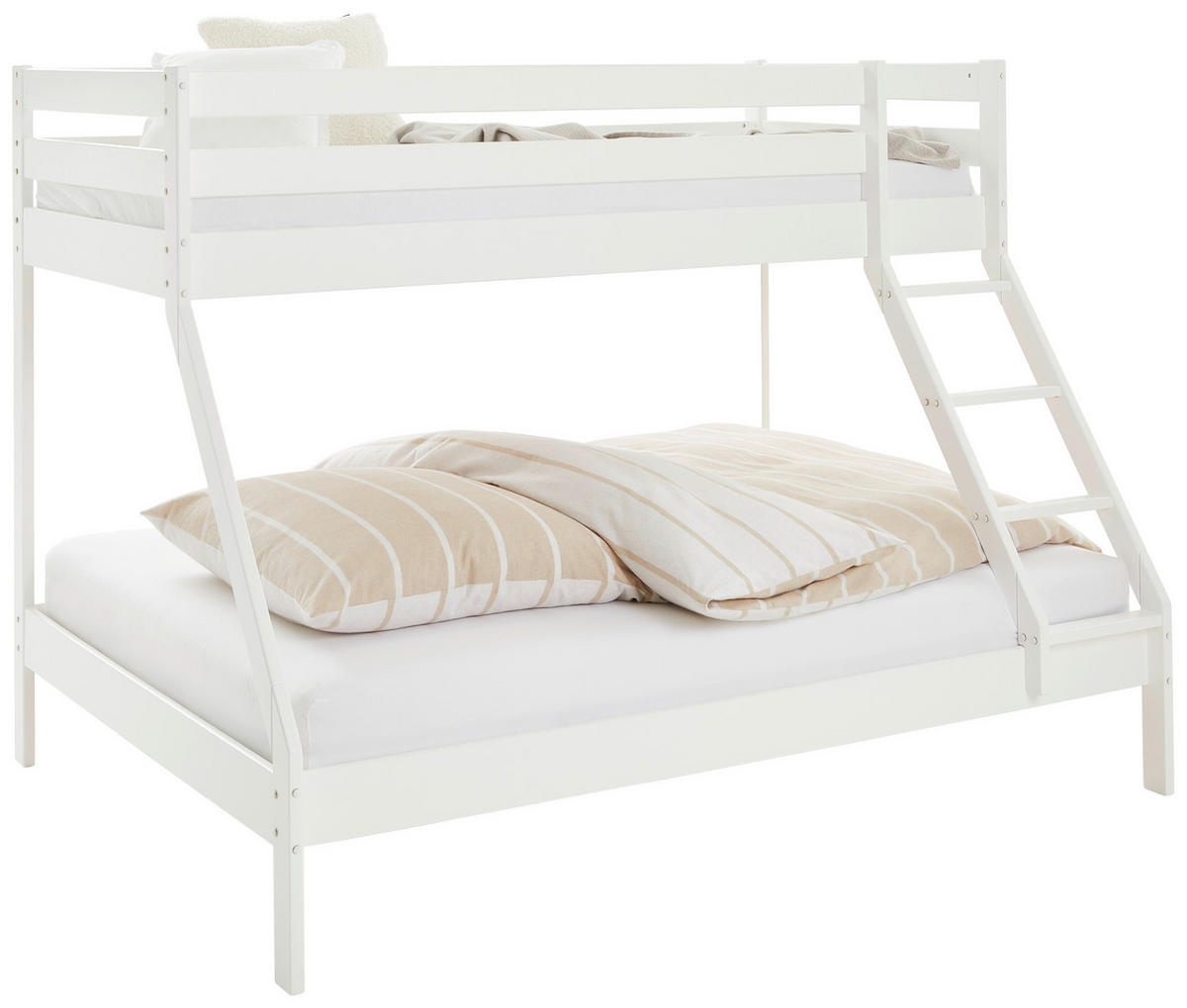 ETAGENBETT - Naturfarben/Weiß, KONVENTIONELL, Holz (140/200cm) - Linea Natura