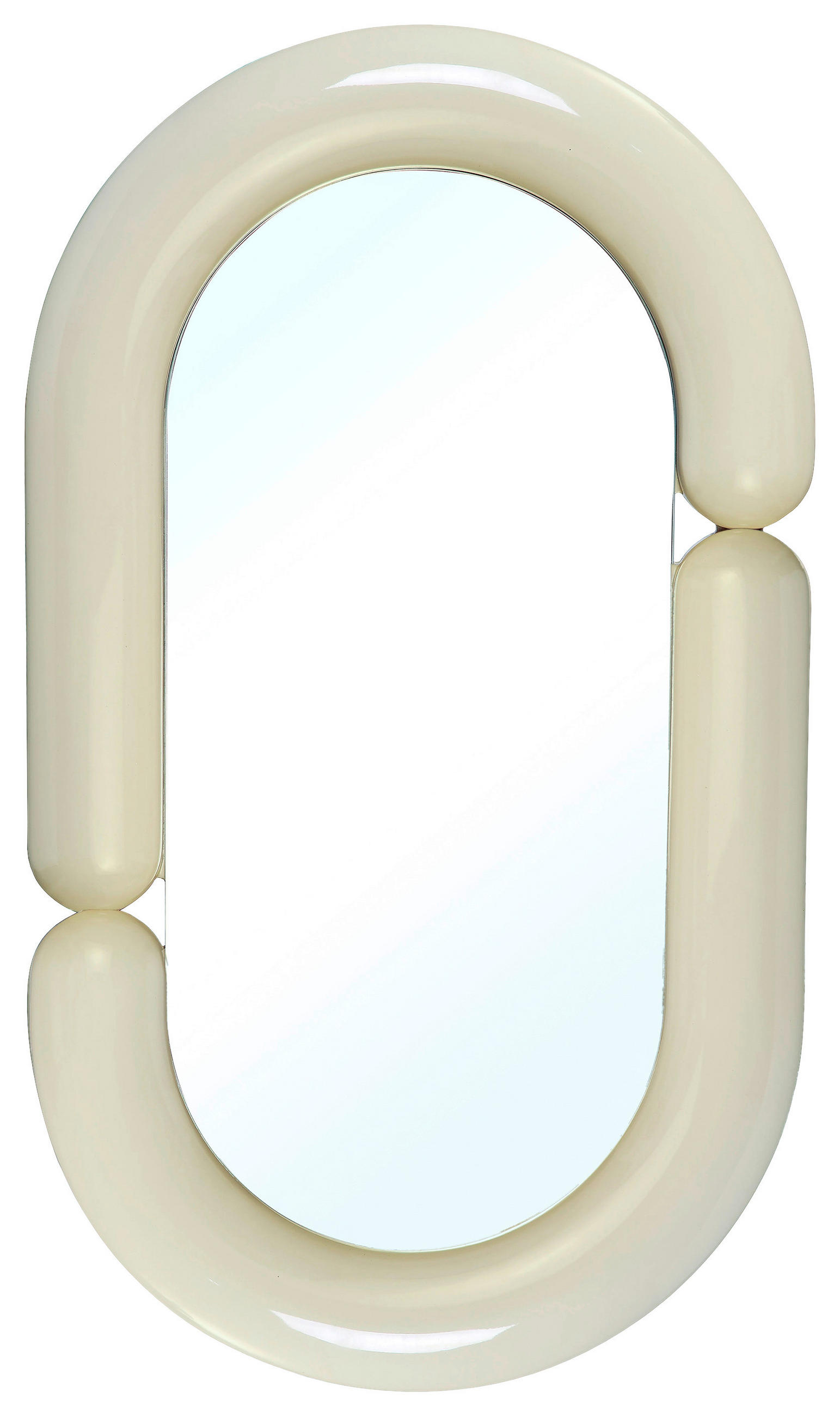 WANDSPIEGEL 40/70/4,2 cm    in oval  - Kaschmir, Basics, Glas/Holzwerkstoff (40/70/4,2cm) - MID.YOU
