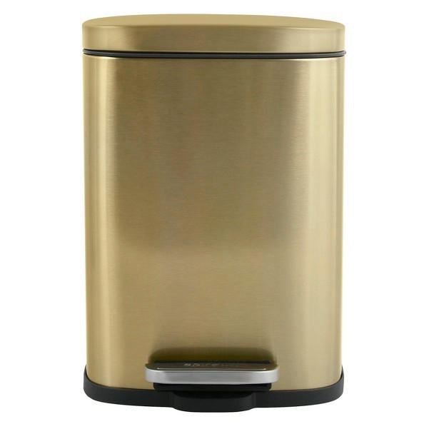 TRETEIMER 5 L  - Goldfarben/Schwarz, Basics, Kunststoff/Metall (21,4/17,6/30cm) - Spirella