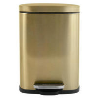 TRETEIMER 5 L  - Goldfarben/Schwarz, Basics, Kunststoff/Metall (21,4/17,6/30cm) - Spirella