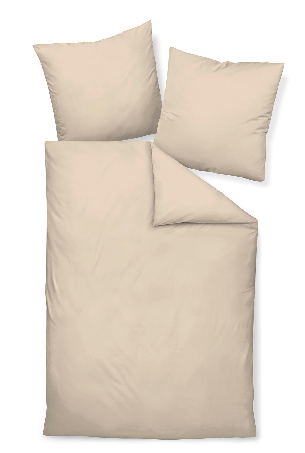 BETTWÄSCHE Giacomo Makosatin 135/200 cm  - Sandfarben, Basics, Textil (135/200cm) - Janine