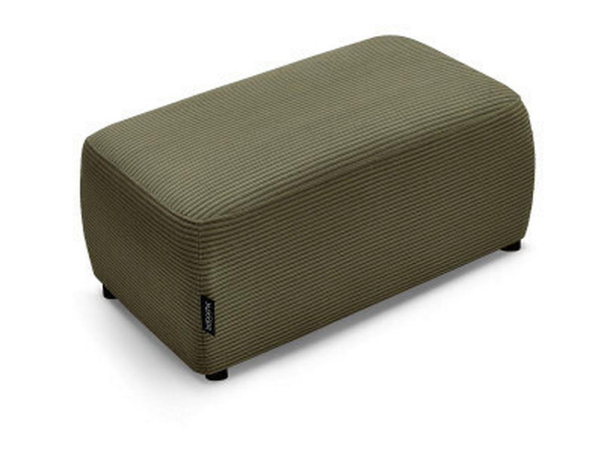 HOCKER ATILLA Cord Hellgrün  - Schwarz/Hellgrün, MODERN, Kunststoff/Textil (92/44/48cm)