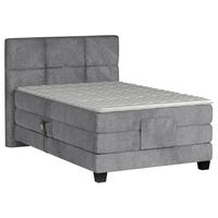 BOXSPRINGBETT 120/200 cm,  in Anthrazit, Matratze, Topper, motorische Verstellbarkeit, Fernbedienung, H2 = mittel  - Anthrazit/Schwarz, KONVENTIONELL, Holz/Kunststoff (120/200cm) - Chameo