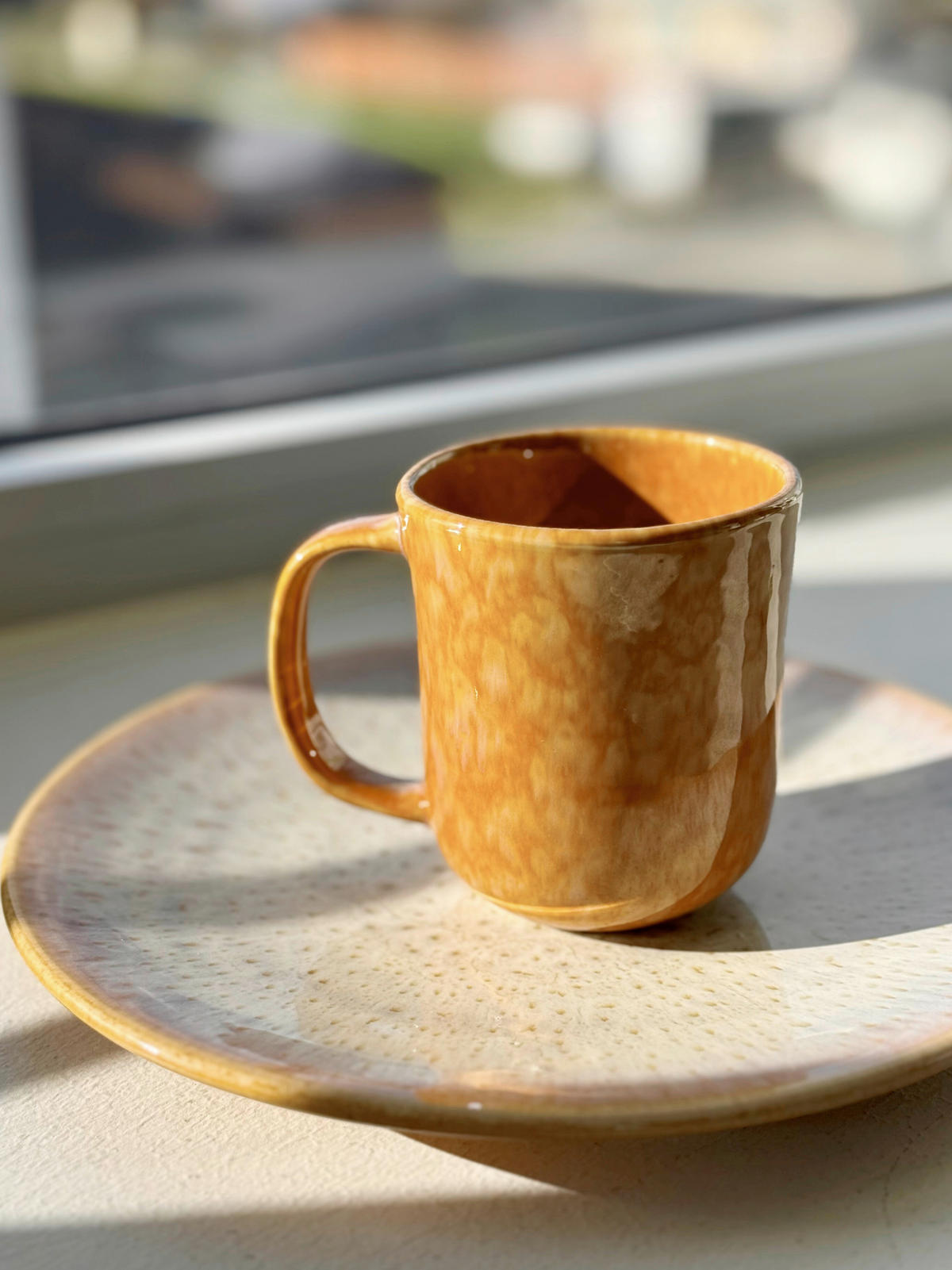 TASSENSET ALPENGLÜHEN 4-teilig  - Dunkelgelb/Weiß, Basics, Keramik (9/10cm) - Gipfelstück