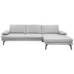 ECKSOFA in Echtleder Weiß  310/180 cm  - Schwarz/Weiß, Design, Leder/Metall (310/180cm) - Dieter Knoll