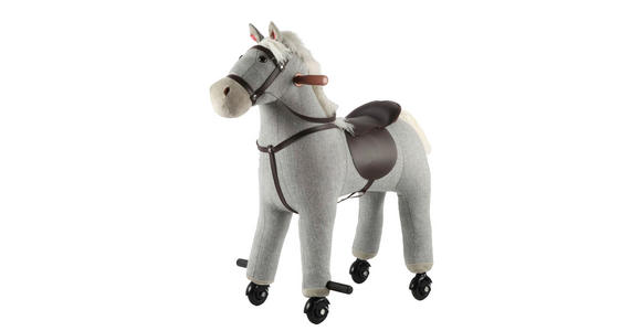 SCHAUKELPFERD - Grau, Trend, Kunststoff/Textil (74/45/74cm) - My Baby Lou