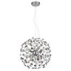 KRISTALL-HÄNGELEUCHTE 40/150 cm   - Klar/Chromfarben, LIFESTYLE, Glas/Kunststoff (40/150cm) - Globo