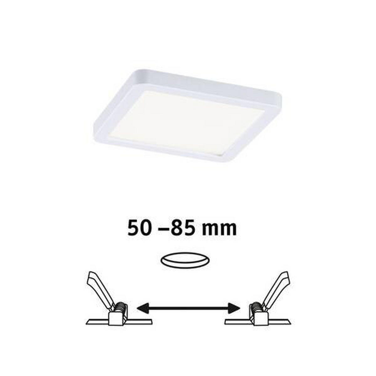 LED-PANEEL 11,8/11,8/5 cm   - Weiß, Design, Kunststoff (11,8/11,8/5cm) - Paulmann